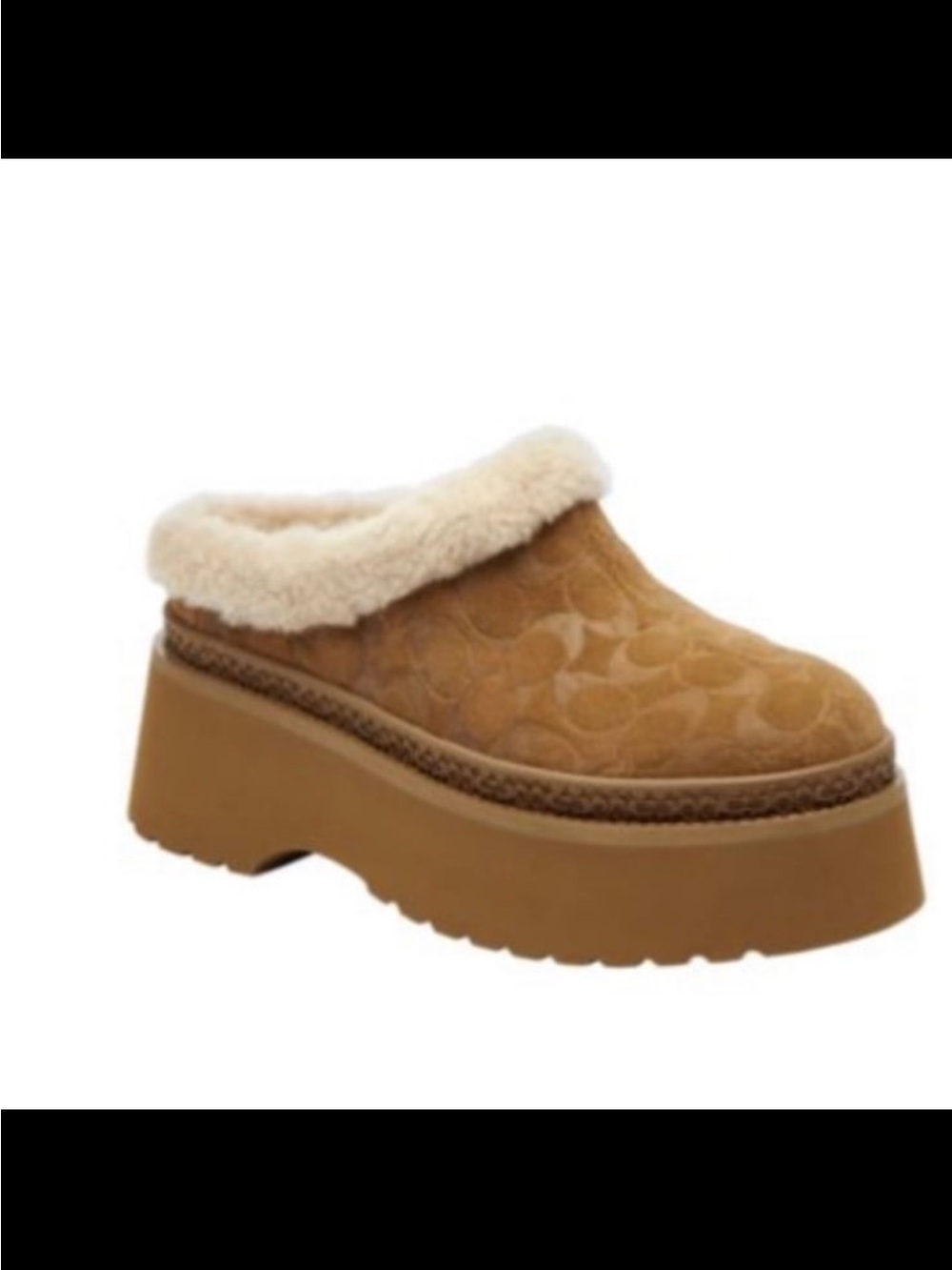 NWB coach women’s Cecelia slip on platform clogs color tobacco size 8